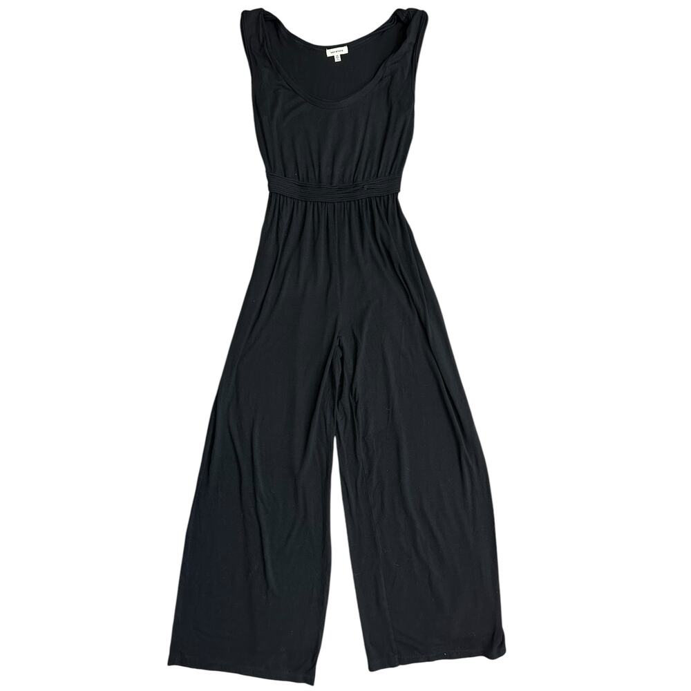 2/$15 Max Studio Wide Leg Jumpsuit Black Sleeveless One Piece Size XS - Picture 2 of 9